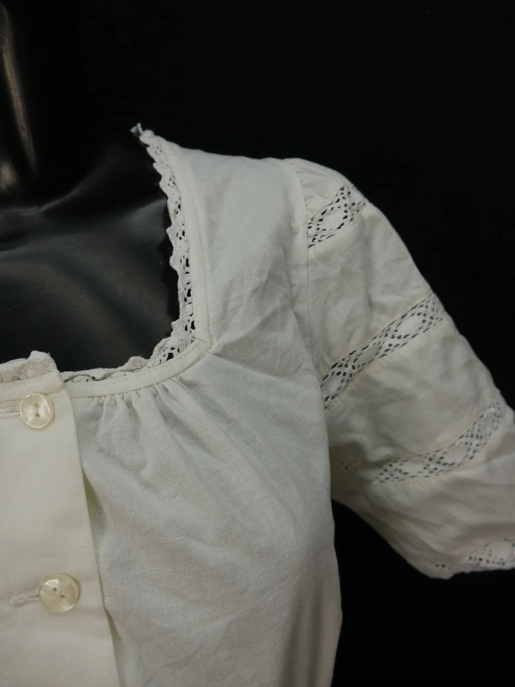 Gr.36 Dirndlbluse tolle Spitze Bluse für Dirndl Hanne Modell Trachtenbluse B7999