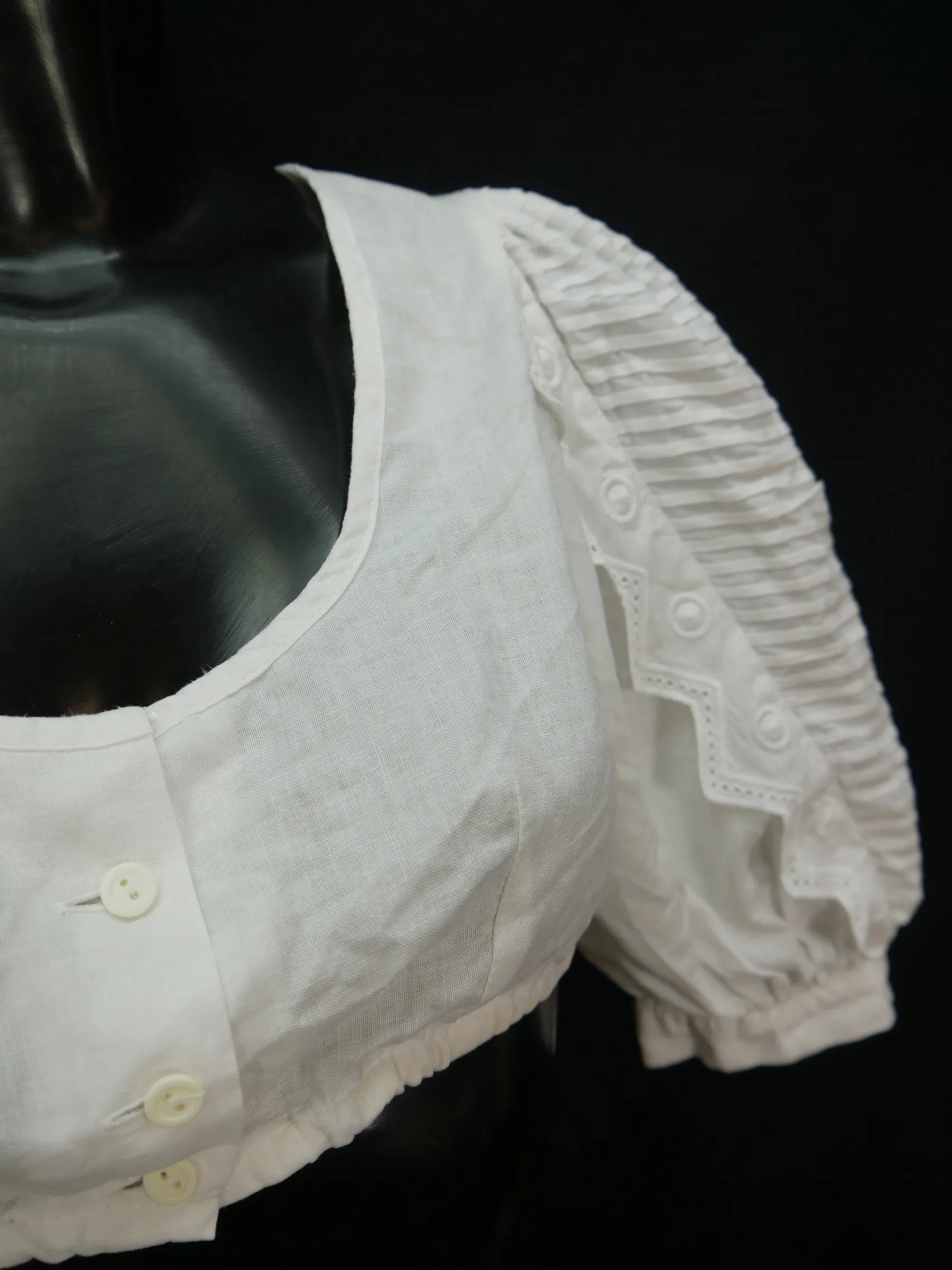 Gr.40 Dirndlbluse süße Bluse für Dirndl mit Spitze Trachtenbluse B8819