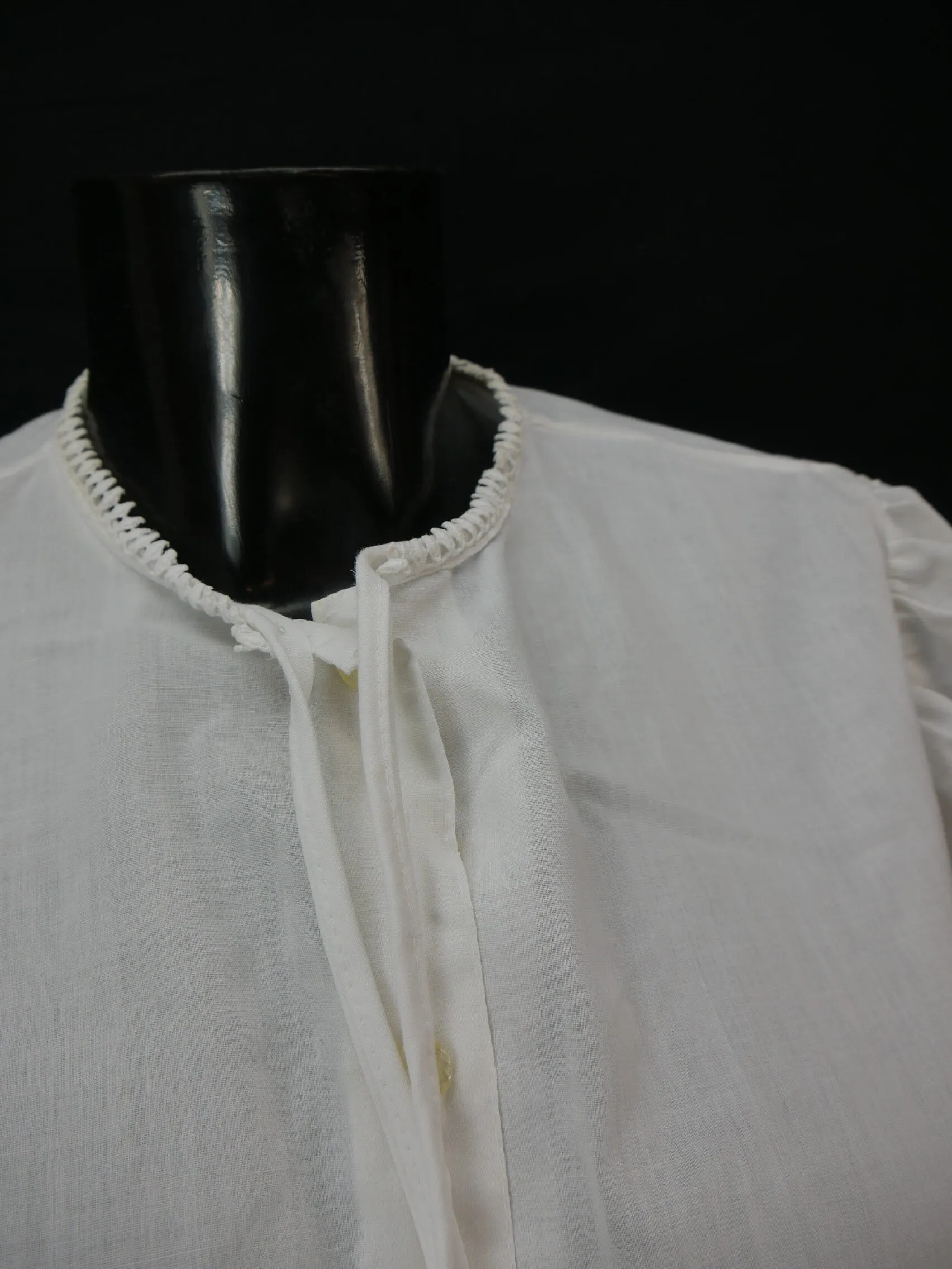 Gr.40 Dirndlbluse weiß Bluse für Dirndl C&A Baumwollmischung Spitze B10172