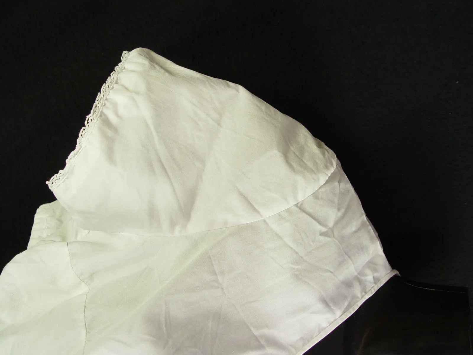 Gr.44 orig.Vintage schlicht und weiß Dirndlbluse leichte Bluse Dirndl B1405