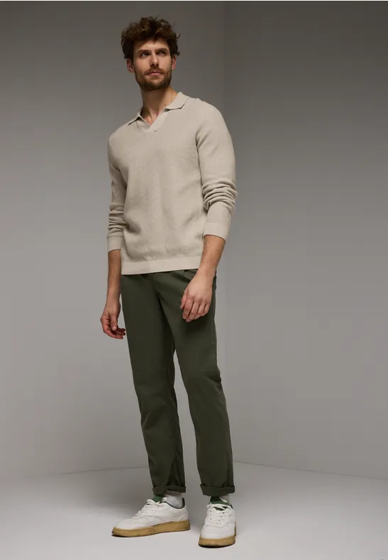 Street One MEN Struktur-Poloshirt 